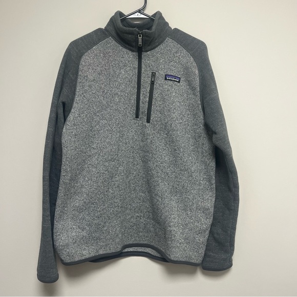 Patagonia men’s quarter zip gray and dark‎ gray size Medium - Picture 1 of 9